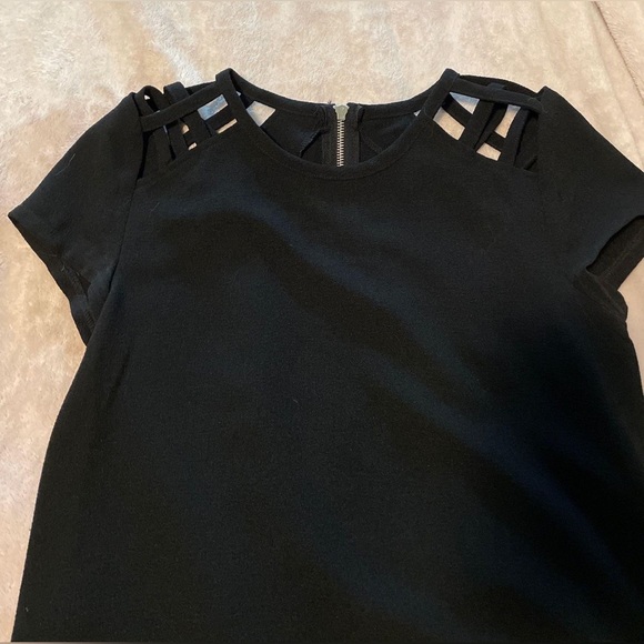 JCPenney Black Cut Out Mini Shift Dress - Picture 2 of 2